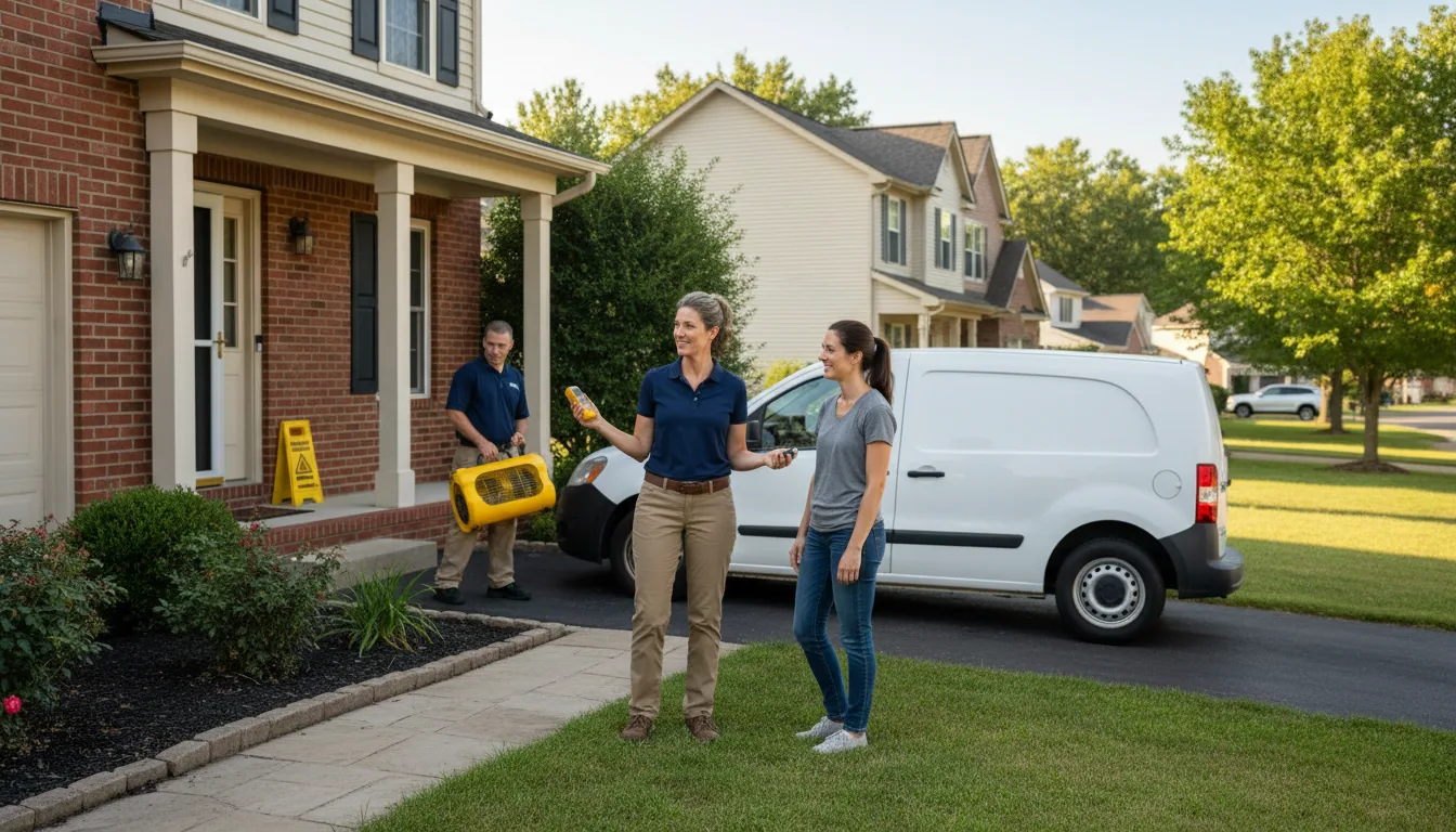 Residential water damage restoration in Hardin, IL